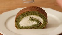 抹茶のロールケーキの作り方 Matcha Swiss Roll Cake｜HidaMari Cooking