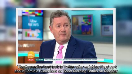 Télécharger la video: ✅  Lord Sugar accuses Piers Morgan of being on drugs after Dominic Cummings rant