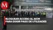 Trabajadores protestan afuera de T1 del AICM; exigen reparto de utilidades