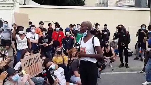 Protesta al consolat dels Estats Units a Barcelona