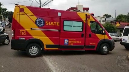 Motociclista fica ferido em acidente na Rua Souza Naves