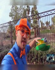 5 SIMPLE INVENTIONS - Blippi flies high in the sky in an airplane. Then ...