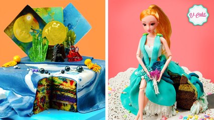 Frozen ELSA Disney Cake  - Barbie Cake Decorating
