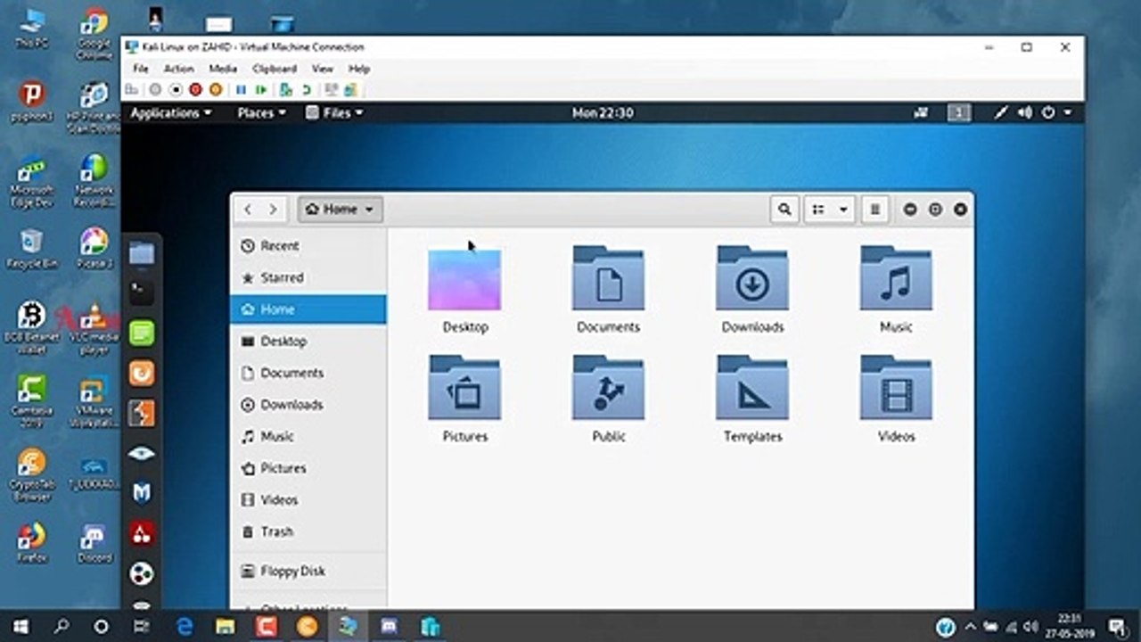 Share files Windows 10 between Kali Linux