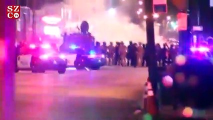 Protestocu 4x4 aracını polisin üzerine sürdü