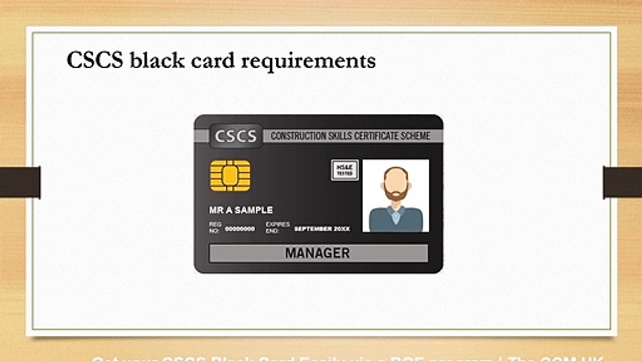 cscs black card requirements