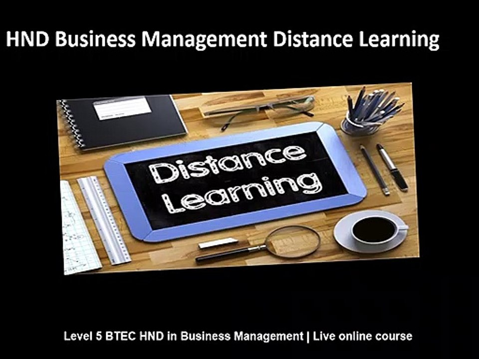 hnd business management distance learning