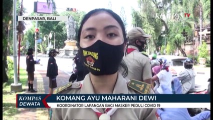 Siswa Pramuka Sosialisasikan Wajib Pakai Masker