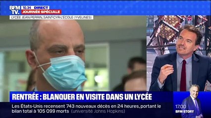 Rentrée: Blanquer en visite dans un lycée - 02/06