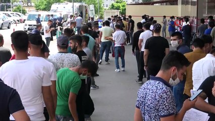 Asker adaylarının korona testi kuyruğu