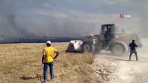 Ateşe Verip Kaçtılar! 600 Dönüm Buğday Ekili Tarla Küle Döndü