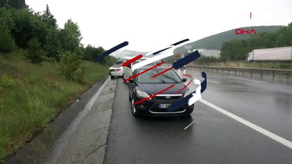 TEM zincirleme kaza!  25 araç birbirine girdi