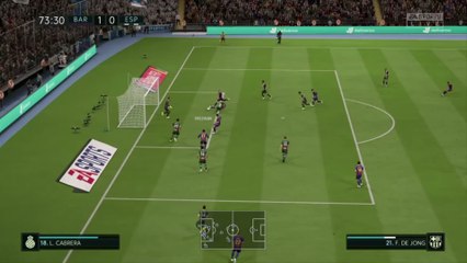 FC Barcelone - Espanyol Barcelone sur FIFA 20 : résumé et buts (Liga - 35e journée)