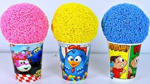 Copos Surpresa Massinha Foam Galinha Pintadinha Mônica Toy Super Wings