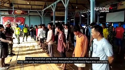 Sanksi Push Up Bagi Pelanggar Protap Kesehatan Covid-19 di Pasar Tradisional Bandar Lampung