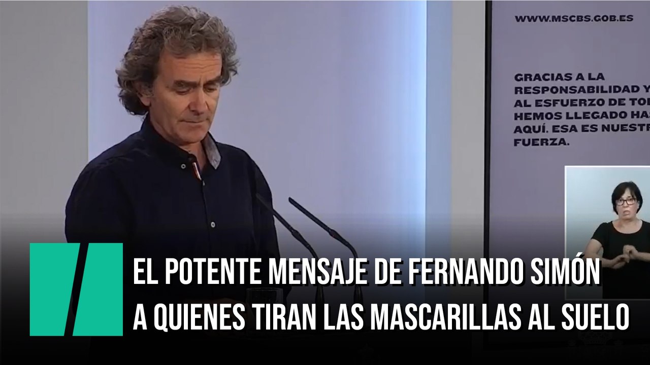 El potente mensaje de Fernando Simón a quienes tiran las mascarillas al suelo