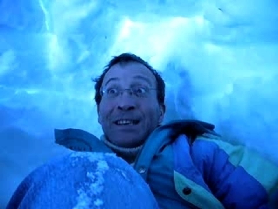 Interview within an igloo