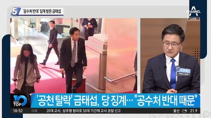 ‘공수처 반대’ 징계 받은 금태섭
