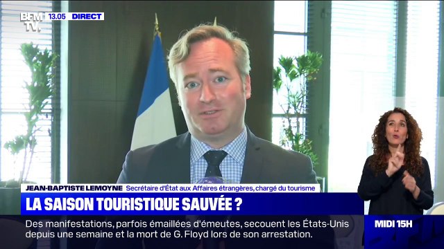 Jean-Baptiste Lemoyne assure que le gouvernement accompagnera les professionnels du tourisme jusqu'à la fin de l'année