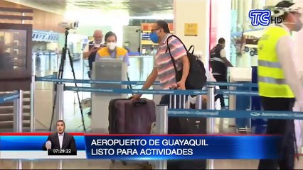 Aeropuerto de Guayaquil preparado para el retorno a las actividades