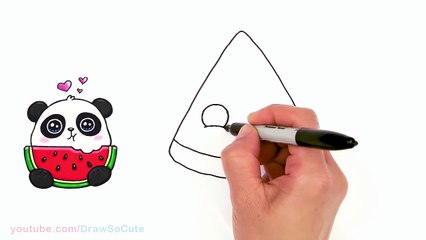 How to Draw a Watermelon Slice Cute Pun Art #2