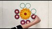 Super Easy and  Beautiful Rangoli design जो आप भी बना लेंगे | Easy Flower Kolam |Colourful Muggulu