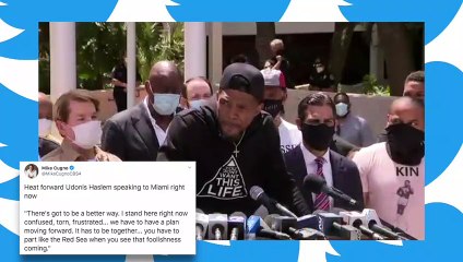 Udonis Haslem Speaks At Miami Press Conference