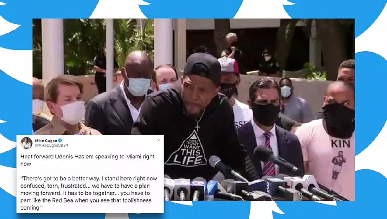 Udonis Haslem Speaks At Miami Press Conference