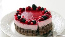 ラズベリーショコラ・シャルロットケーキの作り方 Raspberry & Chocolate Charlotte Cake｜HidaMari Cooking