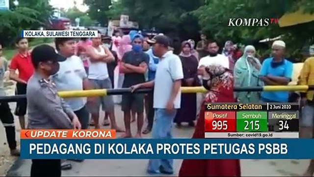 Gak Boleh Melintas, Pedagang di Kolaka Protes Petugas PSBB