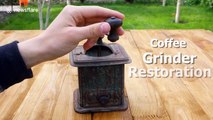 Rusty coffee grinder dating back to the 1900s is restored in satisfying footage