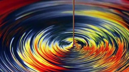 Incredible! Center of the Fire Storm and Rebirth - Acrylic Paint Pouring Kiss!