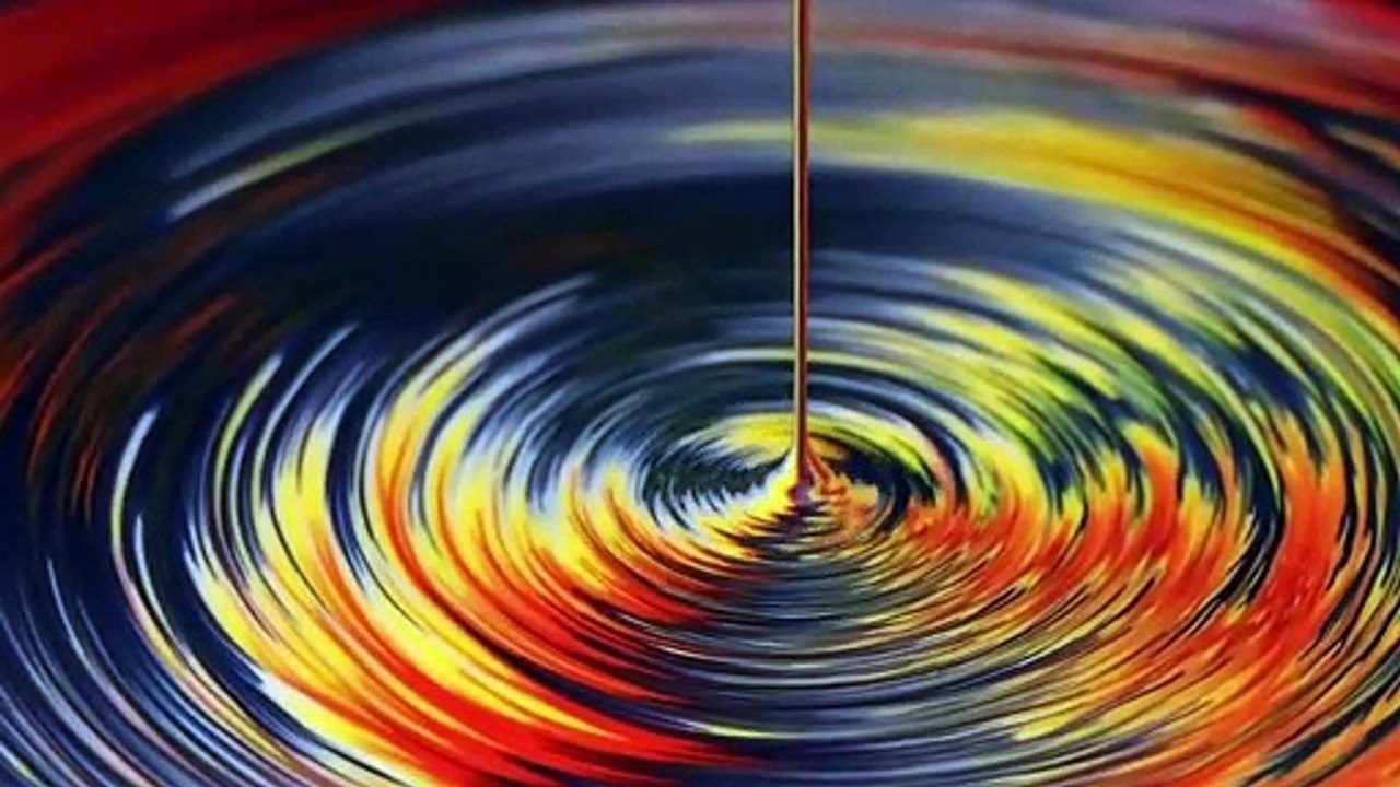 Incredible! Center of the Fire Storm and Rebirth - Acrylic Paint Pouring Kiss!