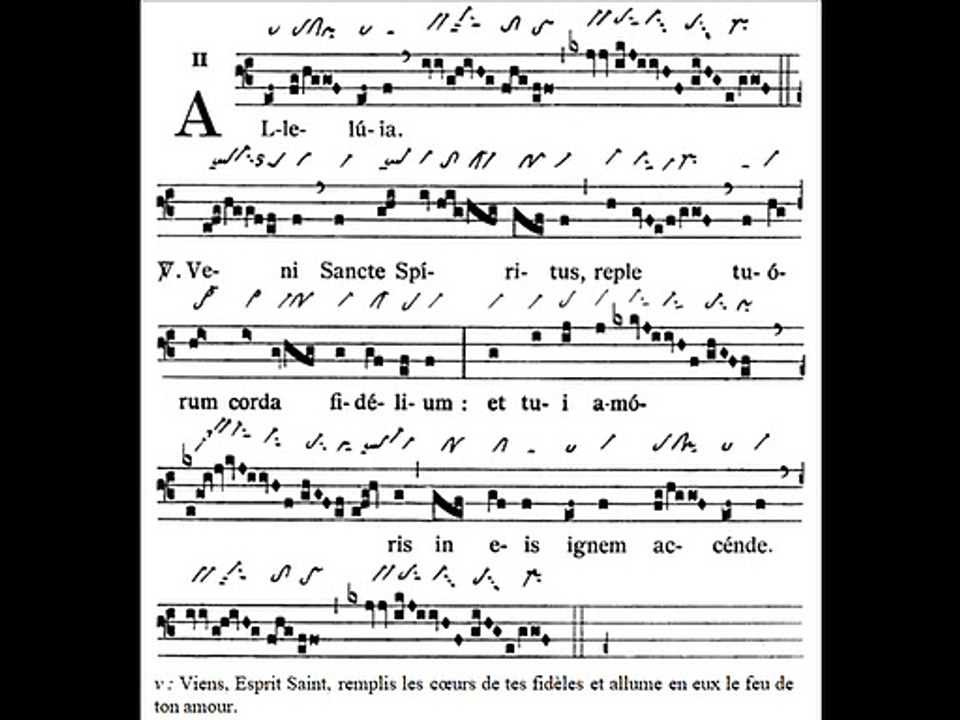 Alleluia Veni Sancte, Dominica Pentecostes