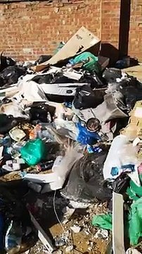 Residents are angry at a heap of flytipping on Oliver Street, in Kingsley, Northampton