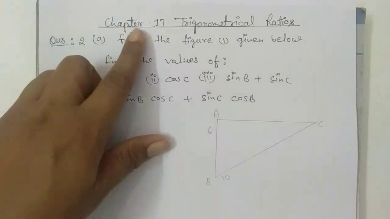 Chapter 17 Trigonometrical ratios question 2 (A)