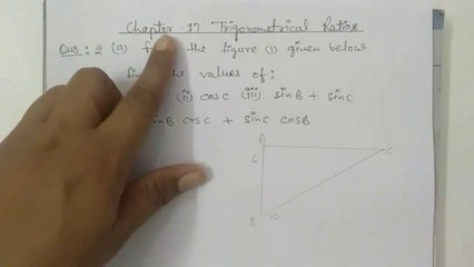 Chapter 17 Trigonometrical ratios question 2 (A)