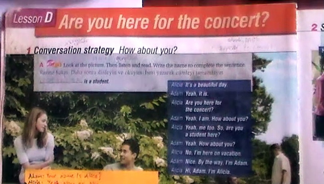 Touchstone 1 Unit 1 Page 14 | Are you here for the concert?