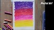 how to draw moonlight scenery drawing with oil pastel step by step