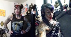 Entre tatuajes, piercings e incrustaciones: así es la vida de ‘la mujer vampiro’