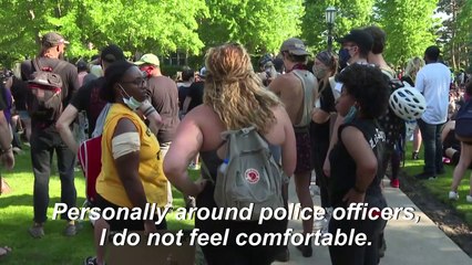 "Being black in America, this is what it does" : Minneapolis protester