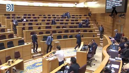 El PP abandona el pleno tras los insultos de Más País y la complicidad de la presidenta del Senado
