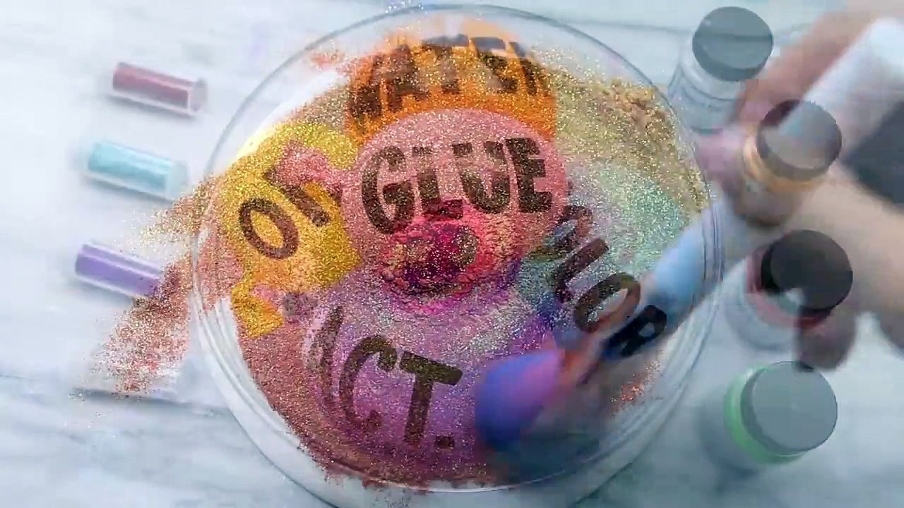 Making Slime with Balloons & Satisfying Glitter Slime Coloring Swirls Relaxing ASMR Video!