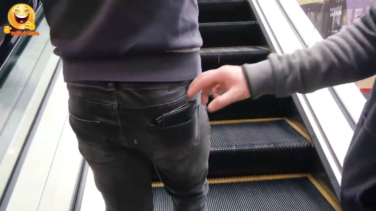STEALING PEOPLES WALLET PRANK Escalator! - Social Experiment