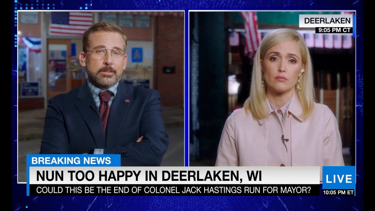 Irresistible movie written and directed by Jon Stewart and starring Steve Carell and Rose Byrne