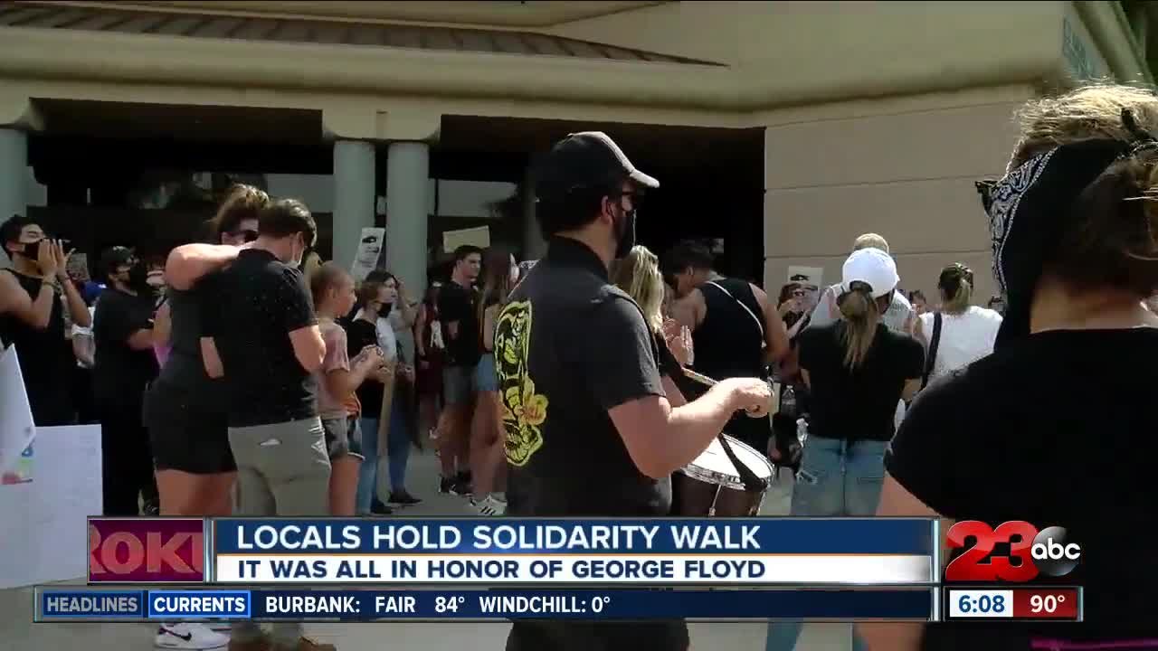 Locals hold solidarity walk in Downtown Bakersf...