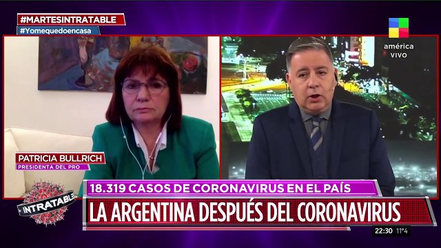 Patricia Bullrich en Intratables: Larreta me habló de la idea de flexibilizar