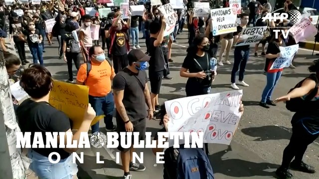 Brazil: people in Manaus protest against Bolsonaro