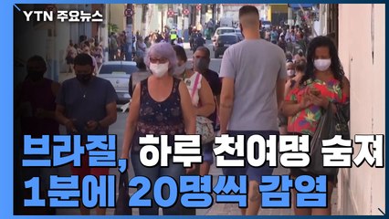 브라질, 코로나19로 하루 천여 명씩 숨져...1분에 20명씩 감염 / YTN