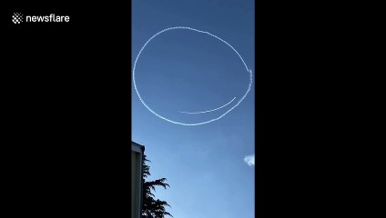 Plane pilot draws large smiley face in the sky above UK city